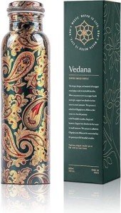 VEDANA Ayurvedic Copper Water Bottle - 1 Liter