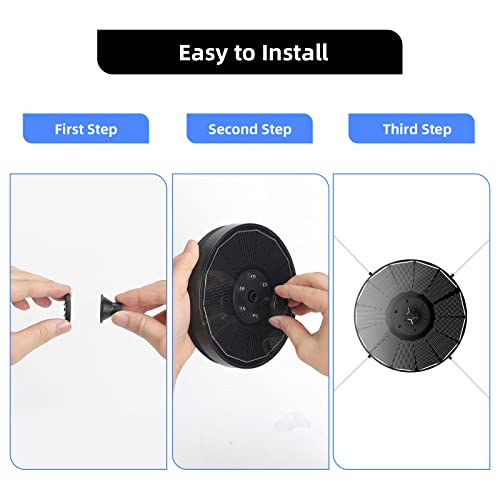 Solar Powered Bird Bath Fountain with LED Lights