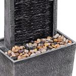 Contemporary 38.5" LED Waterfall Fountain with Pebbles