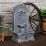 28-Inch French Outdoor Flat Back Water Fountain