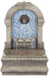 Large Italian Blue Faux Stone Outdoor Floor Fountain