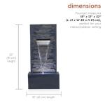 Alpine Corporation LED Water Fountain Decoration, 31.9