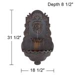 Large Bronze Lion Head Wall Fountain with Light