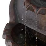 Large Bronze Lion Head Wall Fountain with Light