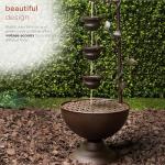 Alpine Tiered Vintage Water Fountain with Hanging Cups