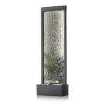 Alpine Mirror Waterfall Fountain with Lights and Stones
