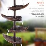 Alpine Corporation Silver Tiered Leaves Water Fountain