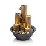 Alpine Tiered Tabletop Water Fountain with Candles