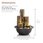 Alpine Tiered Tabletop Water Fountain with Candles