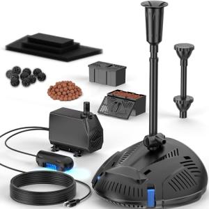 Solar Pond Filter and Pump Fountain Kit 660 GPH