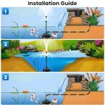 Solar Pond Filter and Pump Fountain Kit 660 GPH