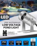 LED Underwater Pond Lights - Submersible Warm White