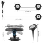 RGBW Underwater Pond Lights with Timer - Set of 3