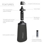 LifeStraw Peak Series - Collapsible Squeeze Bottle Water Filter System – 650ml for Trail Running, Through Hiking, Travel, Cycling, and Fishing, Dark Mountain Gray