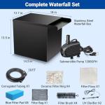 Large Solar Waterfall Filter System for Ponds
