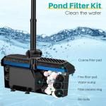 Pond Filter and Fountain Pump Kit, 660GPH