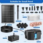 Solar Fountain Pump with Pond Filter Kit