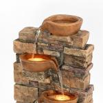 28.5" Brown 4-Tier Outdoor Cascading Fountain