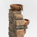 28.5" Brown 4-Tier Outdoor Cascading Fountain