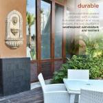 Lion Head Wall Fountain with LED Lights, 32