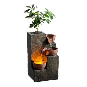 3-Tier Tabletop Water Fountain with LED Light