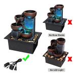 Zen Tabletop Fountain with Color LED Light