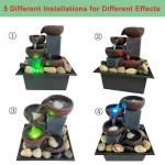 Zen Tabletop Fountain with Color LED Light