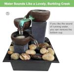 Zen Tabletop Fountain with Color LED Light
