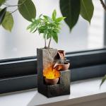 3-Tier Tabletop Water Fountain with LED Light