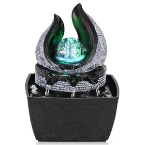 Tranquil Desktop Water Fountain with LED Ball