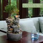 Haobos 4-Bowl Indoor Fountain with Plant Pot