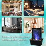 Zen Tabletop Fountain with Color LED Light