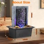 Tabletop Rock Waterfall Fountain with LED Lights