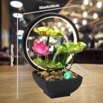 Lotus Leaf 3-Tier Tabletop Fountain with LED Lights
