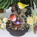 Birds Tabletop Fountain with LED - Indoor/Outdoor Decor