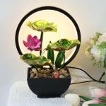 Lotus Leaf 3-Tier Tabletop Fountain with LED Lights