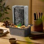 Tabletop Rock Waterfall Fountain with LED Lights