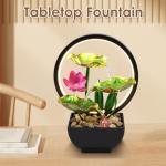 Lotus Leaf 3-Tier Tabletop Fountain with LED Lights