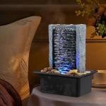 Tabletop Rock Waterfall Fountain with LED Lights
