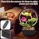 Lotus Leaf 3-Tier Tabletop Fountain with LED Lights