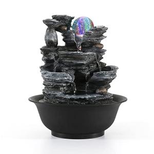 Dyna-Living Tabletop Water Fountain with LED Light