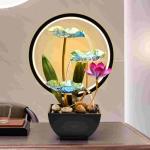Tabletop Tiered Water Fountain with LED Lights