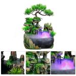 11-Inch LED Tabletop Waterfall Fountain with Mist