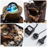 Relaxing Indoor Tabletop Waterfall Fountain with LED Lights