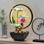 Tabletop Tiered Water Fountain with LED Lights
