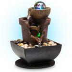 Relaxing Indoor Tabletop Waterfall Fountain with LED Lights