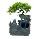 11-Inch LED Tabletop Waterfall Fountain with Mist