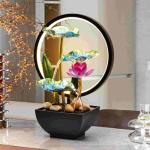 Tabletop Tiered Water Fountain with LED Lights