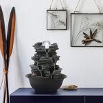 Dyna-Living LED Tabletop Water Fountain with Pump