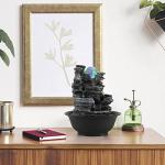 Dyna-Living Tabletop Water Fountain with LED Light